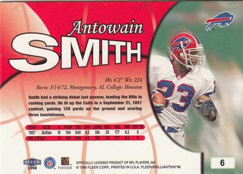 1998 Fleer Brilliants #6 Antowain Smith Back