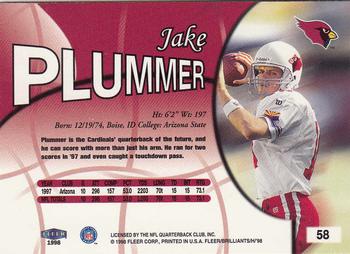 1998 Fleer Brilliants #58 Jake Plummer Back