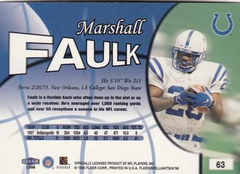 1998 Fleer Brilliants #63 Marshall Faulk Back