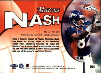 1998 Fleer Brilliants #104 Marcus Nash Back