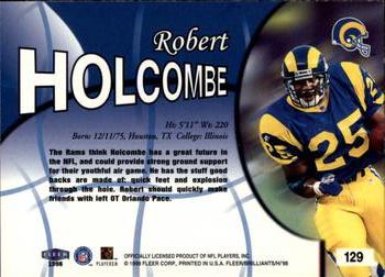 1998 Fleer Brilliants #129 Robert Holcombe Back