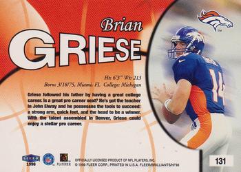 1998 Fleer Brilliants #131 Brian Griese Back