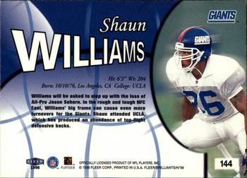 1998 Fleer Brilliants #144 Shaun Williams Back