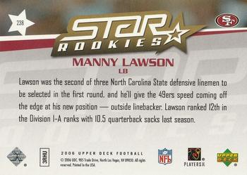 2006 Upper Deck - Target Exclusive Star Rookies #238 Manny Lawson Back
