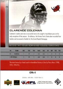2006 Upper Deck AFL #2 Clarence Coleman Back