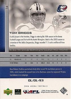 2006 Upper Deck AFL #14 Tom Briggs Back