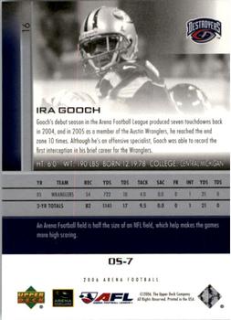 2006 Upper Deck AFL #16 Ira Gooch Back