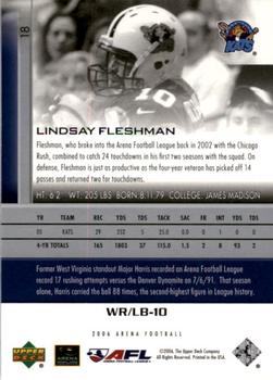 2006 Upper Deck AFL #18 Lindsay Fleshman Back