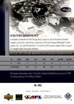 2006 Upper Deck AFL #30 Keith Gispert Back