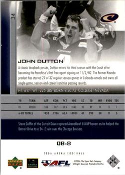 2006 Upper Deck AFL #34 John Dutton Back