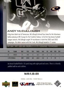 2006 Upper Deck AFL #38 Andy McCullough Back