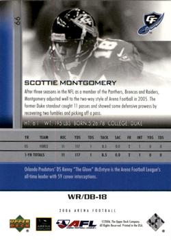 2006 Upper Deck AFL #66 Scottie Montgomery Back