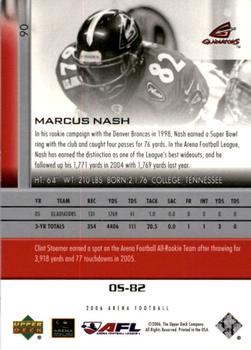 2006 Upper Deck AFL #90 Marcus Nash Back