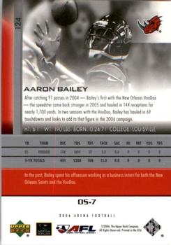 2006 Upper Deck AFL #124 Aaron Bailey Back