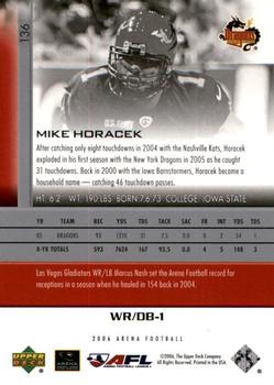 2006 Upper Deck AFL #136 Mike Horacek Back
