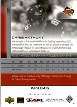 2006 Upper Deck AFL #137 Chris Anthony Back