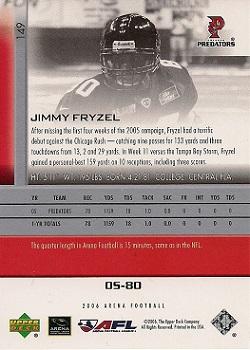 2006 Upper Deck AFL #149 Jimmy Fryzel Back
