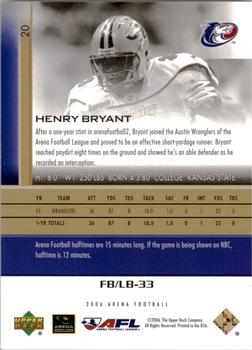 2006 Upper Deck AFL - Gold #20 Henry Bryant Back
