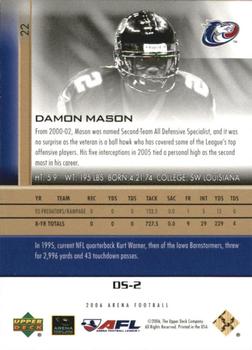 2006 Upper Deck AFL - Gold #22 Damon Mason Back