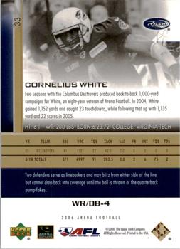 2006 Upper Deck AFL - Gold #33 Cornelius White Back