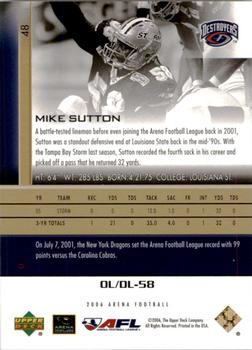 2006 Upper Deck AFL - Gold #48 Mike Sutton Back