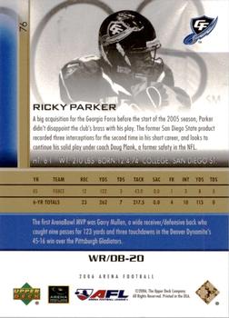 2006 Upper Deck AFL - Gold #76 Ricky Parker Back