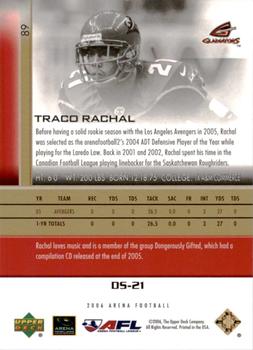 2006 Upper Deck AFL - Gold #89 Traco Rachal Back