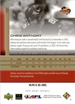 2006 Upper Deck AFL - Gold #137 Chris Anthony Back