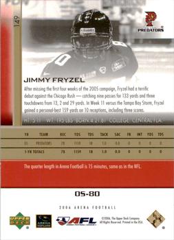 2006 Upper Deck AFL - Gold #149 Jimmy Fryzel Back