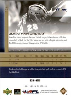 2006 Upper Deck AFL - Gold #155 Jonathan Ordway Back