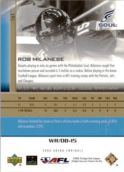 2006 Upper Deck AFL - Gold #161 Rob Milanese Back