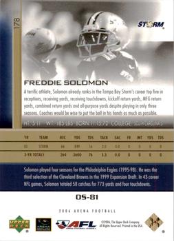 2006 Upper Deck AFL - Gold #178 Freddie Solomon Back