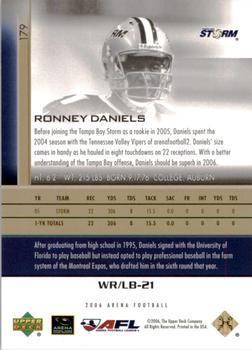2006 Upper Deck AFL - Gold #179 Ronney Daniels Back