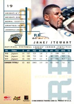 1998 Leaf Rookies & Stars #19 James Stewart Back