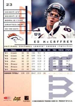 1998 Leaf Rookies & Stars #23 Ed McCaffrey Back