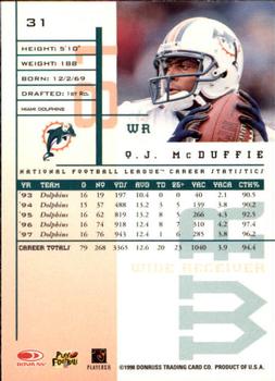 1998 Leaf Rookies & Stars #31 O.J. McDuffie Back