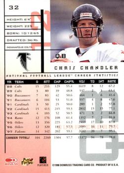 1998 Leaf Rookies & Stars #32 Chris Chandler Back