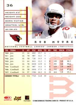 1998 Leaf Rookies & Stars #36 Rob Moore Back