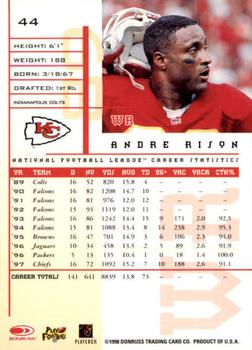 1998 Leaf Rookies & Stars #44 Andre Rison Back