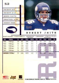1998 Leaf Rookies & Stars #52 Robert Smith Back