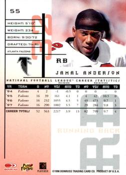 1998 Leaf Rookies & Stars #55 Jamal Anderson Back