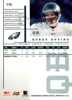 1998 Leaf Rookies & Stars #78 Bobby Hoying Back