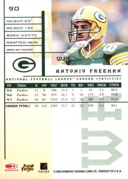 1998 Leaf Rookies & Stars #90 Antonio Freeman Back