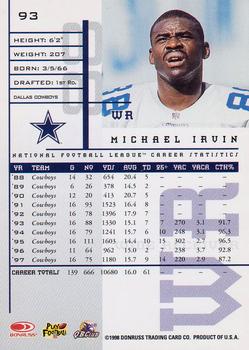 1998 Leaf Rookies & Stars #93 Michael Irvin Back