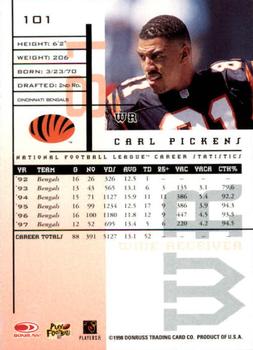 1998 Leaf Rookies & Stars #101 Carl Pickens Back