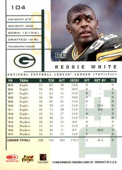 1998 Leaf Rookies & Stars #104 Reggie White Back