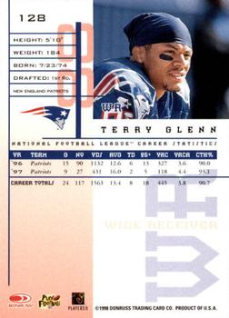 1998 Leaf Rookies & Stars #128 Terry Glenn Back