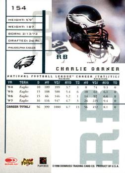 1998 Leaf Rookies & Stars #154 Charlie Garner Back