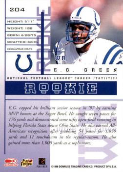 1998 Leaf Rookies & Stars #204 E.G. Green Back