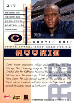 1998 Leaf Rookies & Stars #217 Curtis Enis Back